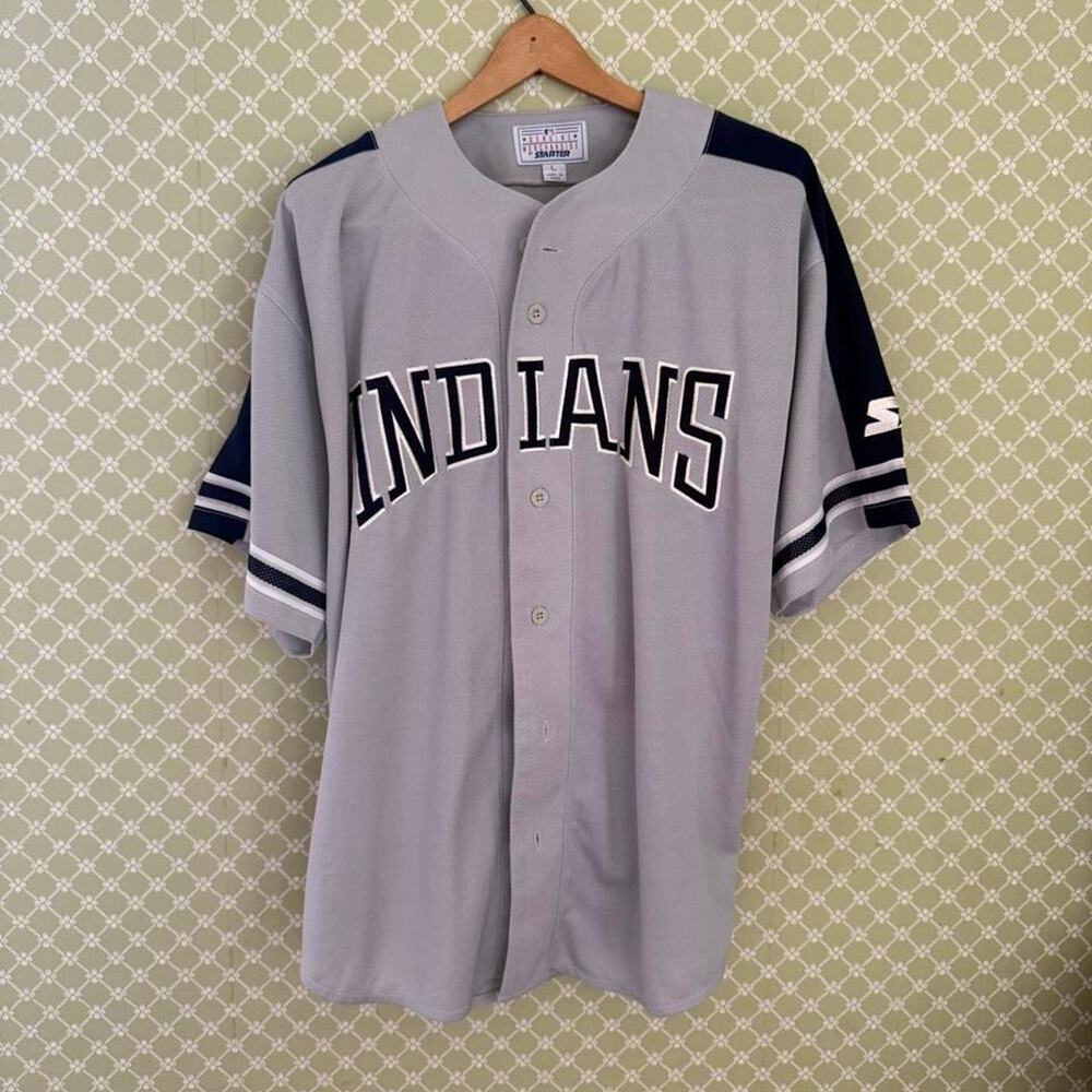 Cleveland indians vintage starter grey jersey